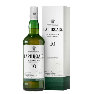 Laphroaig Flasche und Verpackung