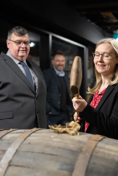 Suntory Global Spirits Marks World-First Hydrogen Direct-Fired Distillation with Historic Casking Ceremony