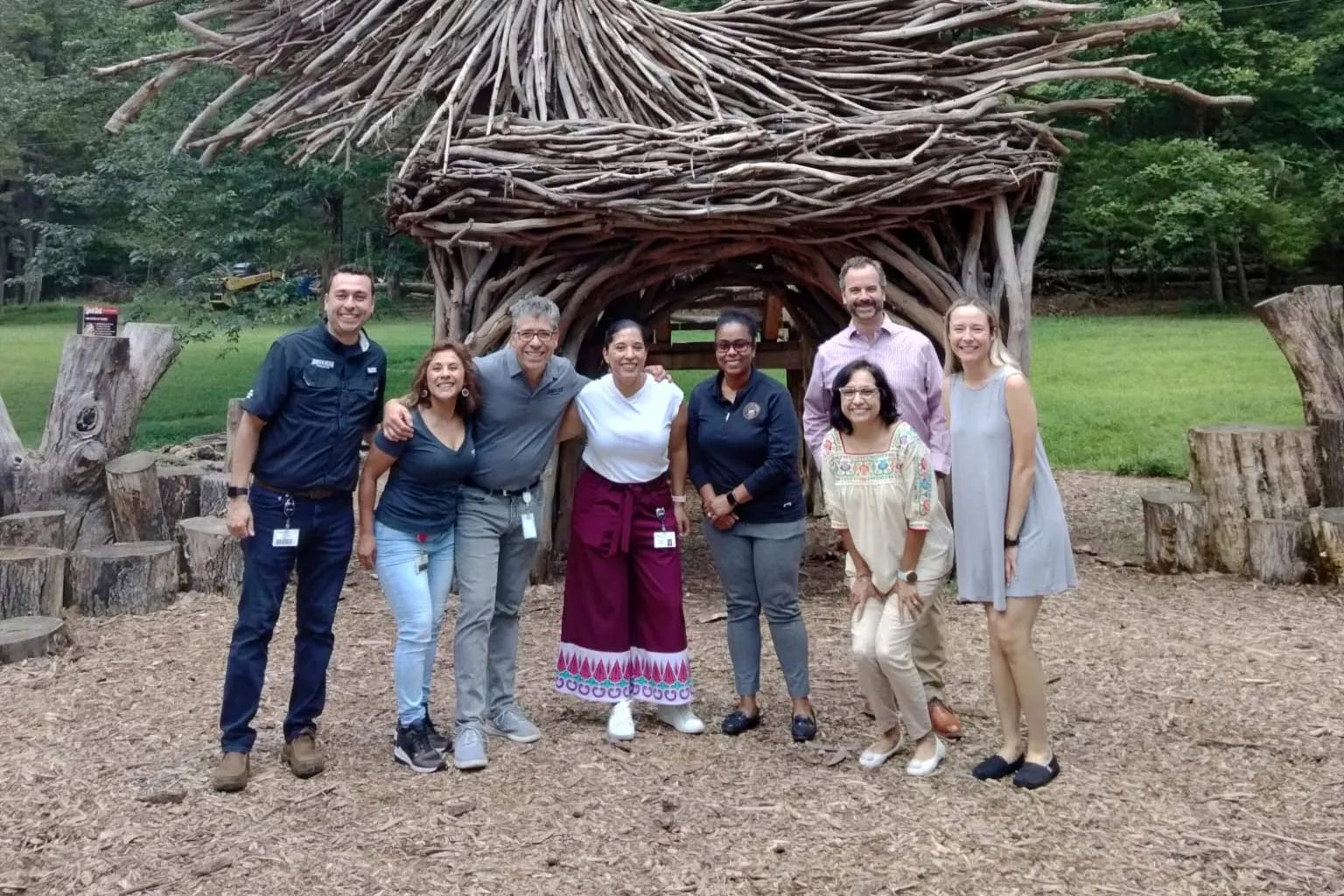 Group beam employees visit monument and nature
