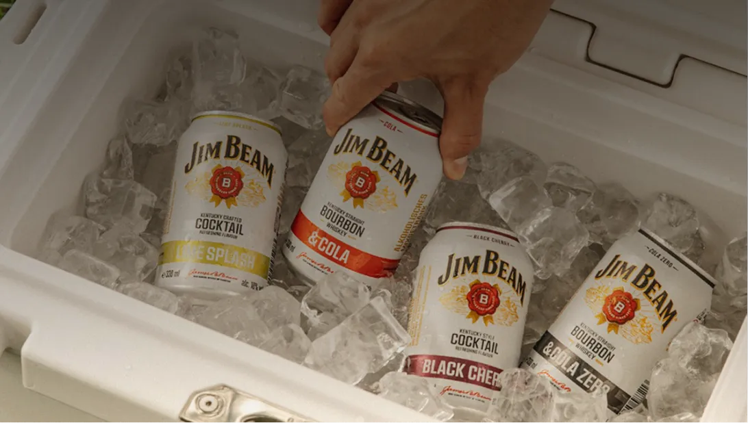 Cans on ice Ready to Drink Jim Beam