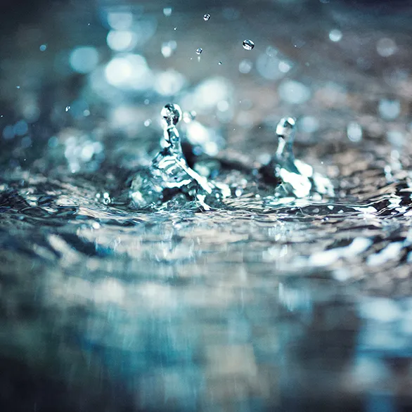 water ripples and splash frozen in time